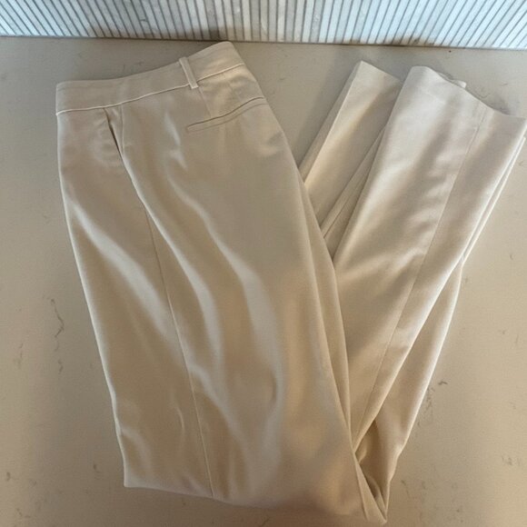Ann Taylor Kate Fit Tailored Dress Pants in Cream, Size 10 - Picture 1 of 5